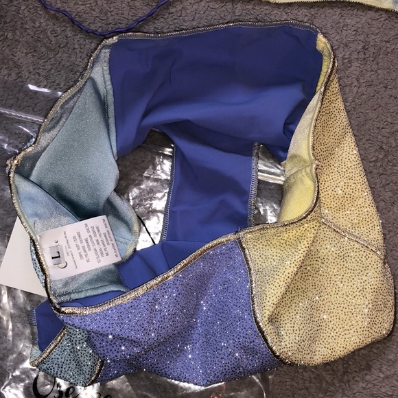 Oséree Shine Coloré High Waisted Color-Block Glitter Bikini - Picture 13 of 16